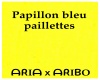 Papillion bleu paillette
