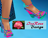 pink&blue rave heels