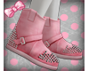 Spiked half pink boots