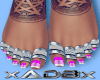Tatted feet and rings