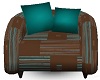 Brown Teal Chair w poses