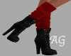 Black Boots Red Warmers