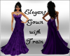 Elegant Gown w/Train Prp
