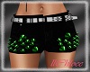 {C}Green Spiked Shorts