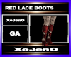 RED LACE BOOTS