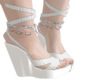 White wedge heels