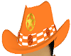 cowboy hat w ging orange