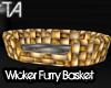 Wicker Furry Basket