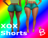 (DD) XOX Shorts aqua