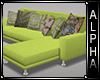 :: Modern Green Sofa