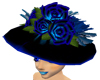 Elegant Blue Rose Hat