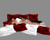 Luxury Red White Pillows