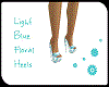 Light Blue Floral Heels