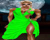 Lime Satin Dress