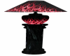 red flamed lamp