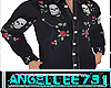 SKULLS N ROSES SHIRT M