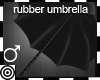 *m Black Rubber Umbrella