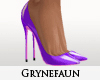 Purple pink patent heels