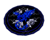 Blue Pheonix Round rug