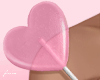 f. pink heart lollipop