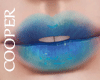 !A metallic blue lipstic