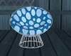 Round Chair White/Blue