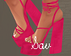 Chunky Heels-Dk Pink