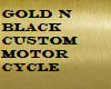 Motorcycle Gold Black