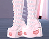 Cute pink heart boots