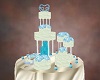 Lt Blue Wedding Cake