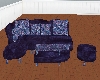 LL-Blue Velveteen sofa