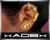 Cuffed gold earrings