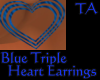 Blue Triple Hearts