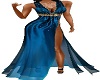 BLUE W GOLD TRIM GOWN
