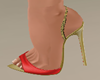 Flirty Red & Gold Sandal