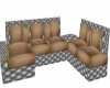 Grey & Brown  Couch