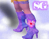 Boots & stockings purple