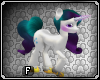 Silky Mane Unicorn White Violet Emerald Shiny Lush Flowing Pony