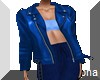 AO~Blue leather jacket
