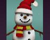 Snowman Falling SNOW Christmas Red White Santa Hats