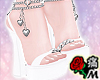 蝶 Heart White Heels