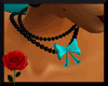 Aqua Bow Necklace