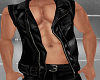 H/Black Leather Vest