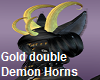 gold double demon horns