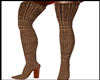 Stockings boots brown