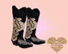 Western Boots  blk/tan