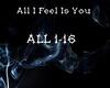 All I feel Is You