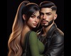 Latinos couple cutout