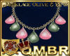 QMBR Necklace Olive & Pk