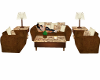 Brown Lovers Couch Set